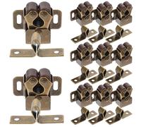 NULYLU Chiusura della Porta a Leva in Ferro Battuto Resistente, Set da 20 Pezzi Marrone, Cattura Palla Antiruggine per Armadi e Mobili, per Cucina