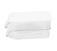 NULYLU Contenitore Capacità Ampia Stile Cassetto per Uova da Frigorifero Impilabile e Durevole in Plastica 2 Pezzi per Uso Domestico e Porta Laterale del Frigo