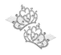 NULYLU Copricapo Da Bambina Mini Tiara Strass Brillanti Pettine A Tiara Per Principessa Compleanno Per Ragazza Donna
