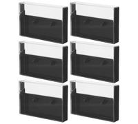 NULYLU Custodia Trasparente Leggera e Resistente 6 Pezzi per Cassette Audio in Plastica Ps Organizer Elegante Visibilità Chiara e Portabilità per Conservazione Domestica e Scrivania