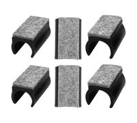 NULYLU Feltrini per Sedie da Infilare a U, 6 Pezzi, 19/22/25 Mm | Plastica e Feltro, Protezione da Usura, per Gambe di Sedia e Mobili, Finitura Rotonda