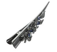 NULYLU Fermaglio Capelli Donna Alligatore Grande Coccodrillo Clip Becco d Anatra Con Cristalli Decorativi Per Capelli Spessi Accessorio Elegante Per Acconciature Quotidiane e Occasioni