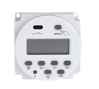 NULYLU Interruttore Timer Programmabile Mini Digitale 16 Programmi On/off Giornalieri e 15 Combinazioni Settimanali, Materiale Plastica e Componenti Elettronici Bianco