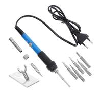 NULYLU Kit di Saldatore Elettrico Controllo Temperatura Stabile, Robusto e Affidabile, in Lega di Alluminio e Ferro, Set Portatile per Saldature Domestiche