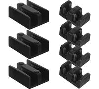 NULYLU Limitatore e Facile Installazione per Porta Scorrevole in Plastica Nera per Ridurre Movimenti per Porta in Vetro senza Telaio, Accessorio Bagno in Doccia