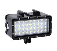 NULYLU Luce Video Subacquea Ricaricabile Dimmerabile 36 LED 500lm | Uso Sott'acqua e Snorkeling, Luce Continua Grandangolare, Micro Usb, Nero, 1 Pezzo, Plastica