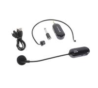 NULYLU Microfono ad Archetto Wireless Uhf 720-820mhz, Nero | Abs, Batteria Integrata 500mah-800mah, Autonomia 6-8 Ore, Distanza Effettiva 50 Metri