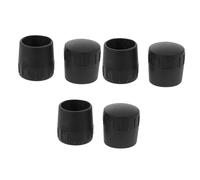 NULYLU Microfono Supporto Gomma Nera Rotonda 25mm Tappo Terminale Protezione Asta Braccio Accessori Parti Sedia Rotelle