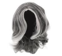 NULYLU Old Lady Wig Per Halloween e Feste Parrucca Grigia Per Costumi Da Nonna Leggera e Confortevole Breve e Media Per Cosplay e Dress up