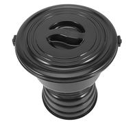 NULYLU Orinatoio di Plastica con Coperchio e Manico, Vasetto Spesso e Resistente, per Anziani e Ragazzi, Materiale Plastico Nero con Design Pratico