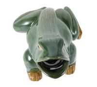 NULYLU Ornamento a Spruzzo d'Acqua di Rana Statue di Rana Decorazioni per La Casa Decorazioni per Le Vasche per Pesci Rana Decorazioni per Le Vasca per La Rana Verde Ceramica