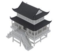 NULYLU Ornamento da Giardino in Plastica a Forma di Pagoda Antica per Bonsai e Micro Paesaggi, Decorazione Delicata e Vivida, Dimensioni 9x8x7,5cm, per Zen e Spazi Esterni