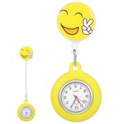 NULYLU Orologio Digitale da Infermiera Clip in Lega di Zinco Giallo, Design Cartoon Versatile e Pratico per Uso Professionale e Decorativo
