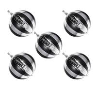 NULYLU Palloncini in Lamina a Forma di Sfera 5 Pezzi, Palloncini Metallici a Righe per Feste di Compleanno e Matrimoni, Decorazioni Eleganti per Eventi e Party