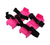 NULYLU Pattini da Ghiaccio per Regolabili, Scarponi da Neve Corti Rosa, Attrezzatura per Mini Sci e Pattinaggio Invernale, Supporto Protettivo per Sport su Ghiaccio e Neve