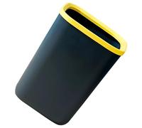 NULYLU Pattumiera Quadrata in Plastica da 10l con Design ad Apertura Ampia e Anello di Pressione, per Cucina e Studio Riutilizzabile e Funzionale