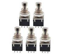 NULYLU Pedale Per Effetti Chitarra Elettrica in Metallo a 9 Pin, Set 5 Pezzi Piede True Bypass, Interruttore Stomp Per Pedalboard Effetti Controllo Led Per Uso Professionale