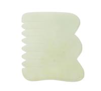 NULYLU Pettine Massaggiante Guasha in Jade Verde per Massaggio del Capelluto e Rilassamento, Portatile Dettagli Raffinati per Uso Personale e Benessere