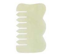 NULYLU Pettine Massaggiante in Jade Naturale per Capelluto e Viso, Strumento Portatile per Stimolare la Circolazione Sanguigna, Resistente e Indicato per Massaggi Rilassanti e Cura