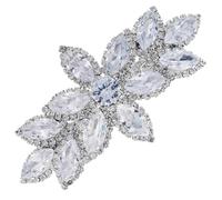 NULYLU Pinza per Chioma Strass in Lega di Zinco e Zircon, Elegante e Chic, Accessorio per Matrimoni e Banchetti, Colore Argento