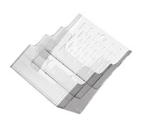 NULYLU Porta Brochure Trasparente in Plastico Multi Tasche Leggero e Salvaspazio per Ufficio e Scrivania, Espositore da Parete da Banco per Documenti e Fogli Stili Multipli