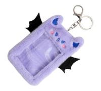 NULYLU Portachiavi Porta Carte in Peluche a Forma di Piume di Demone, Custodia Sottile e Riutilizzabile per Carte di Credito e D’identità, Accessorio Leggero per Studenti e Insegnanti