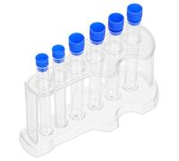 NULYLU Portaprovette in Plastica con 6 Fori, Supporto per Test di Laboratorio, Kit Università per Esperimenti Scientifici, Facile Osservazione e Funzionalità Migliorata