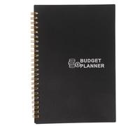 NULYLU Quaderno del Risparmio Nero con Copertina in Pp Resistente e Design Intuitivo, Planner Mensile la Gestione delle Finanze in Ufficio e Casa
