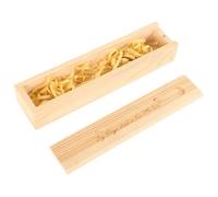 NULYLU Scatola in Legno Beige per Conservare Test di Gravidanza e Ricordi Ragazzo Ragazza con Coperchio, Design Impronta, per Nursery e Nuovi Genitori