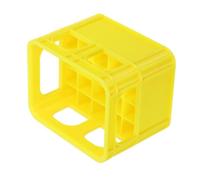 NULYLU Scatola Porta Batterie Aaa 20 Scomparti in Plastica Gialla, Organizer Compatto Multiuso per Casa e Ufficio Design Resistente e Facile Accesso