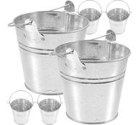 NULYLU Secchielli Decorativi per Caramelle Manici in Metallo, Set 6 Pezzi Piccoli Secchielli Porta Snack per Feste e Matrimoni, Contenitori Regalo Compatti e Leggeri per Bomboniere