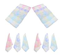 NULYLU Set 12 Panni Antiruttino in Cotone per Ragazzo Ragazza, Asciugamani Assorbenti in Mussola Colorati, Morbidi e Sicuri per Piccoli, per Bagnetto e Uso Quotidiano