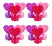 NULYLU Set 12 Timbri a Forma di Cuore in Plastica, Design Cartoon Adorabile, per Progetti Creativi e Decorazioni Fai da Te a Feste a Tema
