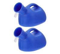 NULYLU Set 2 Pezzi Vaso da Notte per Anziani con Coperchio, Grande Capacità, Portatile in Plastica Resistente, Antiodore, per Uso Domestico e Persone a Letto