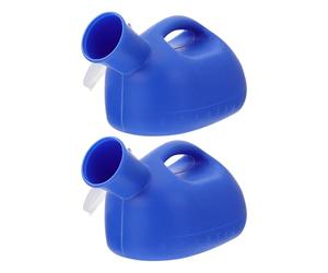 NULYLU Set 2 Pezzi Vaso da Notte per Anziani con Coperchio, Grande Capacità, Portatile in Plastica Resistente, Antiodore, per Uso Domestico e Persone a Letto