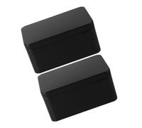 NULYLU Set 2 Scatole Rettangolari in Metallo Nero 13x8x6 Cm con Coperchio Ermetico, Contenitori Multiuso per Conservare tè, Biscotti e Piccoli Oggetti da Cucina e Ufficio, Organizer