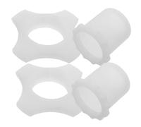 NULYLU Set 4 Pezzi Anelli Antirollio Per Microfono in Silicone Luminosi, Manicotti Asta Inferiore Per Microfoni Wireless, Accessori Per Karaoke, Feste e Spettacoli Dal