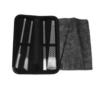 NULYLU Set 5 Pezzi Strumenti per Rimozione Calli Piedi in Acciaio Alto Manganese, per Uso Domestico e Salone, Taglia e Modella Piedi Lama Resistente Nero