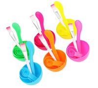 NULYLU Set 6 Ciotole per Maschere Facciali con 18 Cucchiai Dosatori e 12 Strumenti per Mescolare, Accessori per Skincare Fai da Te, Utensili Multifunzionali per Viso e Colore Casuale