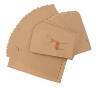 NULYLU Set da 30 Pezzi Carta da Lettere Vintage Marrone con Buste Decorate Renna, Carta Rigata per Scrivere Messaggi D'amore con Stile Minimalista e Retrò per Natale