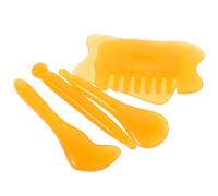 NULYLU Set Strumenti Gua Sha in Resina per Massaggio Viso e Corpo, Raschietto Multifunzione Penna Agopuntura, Bastoncino e Pettine Portatile per Stimolazione Meridiani e Benessere
