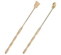 NULYLU Set Utensili per Incenso in Rame Oro, Cucchiaio e Pala per Bruciatore Incenso, Facile da Pulire e Riutilizzabile, per Tempio e Studio