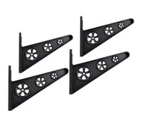 NULYLU Supporto da Parete Multiuso per Skateboard, 4 Pezzi, Pp Nero | Portata 25kg, per Casa e Negozio, Adatto anche Mazze da Baseball, Fissaggio Saldo