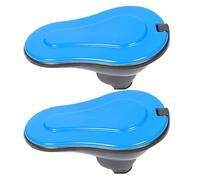 NULYLU Toilette Temporanea da Cantiere 2 Pezzi in Plastica Resistente Sedile alla Turca e Copertura Blu Orinatoi Accovacciati per Lavoratori Servizi Igienici Esterni Facili da