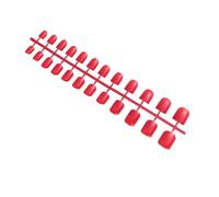 NULYLU Unghie Finte Rosse Coffin 120 Pezzi in Plastica Multi-taglia Facili da Decorare Adatte per Wedding Art Donne
