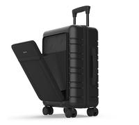 NUMADA - Trolley Bagaglio a Mano ABS Upfly T20 (56x37x22cm) con lucchetto TSA e 4 ruote doppie. Bagaglio a Mano Rigido con Scomparti Interni Multipli | luce | Resistente | Nero