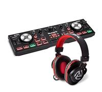 Numark DJ2GO2 Touch + HF175 - Console DJ USB con 2 Deck, Mixer Crossfader, Sched