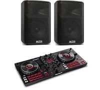 Numark Mixtrack Platinum FX + 2x Alto Professional TX308 - Console DJ per Serato DJ, jog wheel con display e palette effetti + 2x Cassa attiva da 350W con woofer da 8" per DJ in movimento