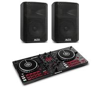 Numark Mixtrack Pro FX + 2x Alto Professional TX308 - Console DJ a 2 decks per Serato DJ con mixer DJ + 2x Cassa attiva da 350W con woofer da 8" per DJ in movimento