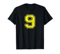 Number 9 Nine Varsity Distressed Vintage Sport Team Player's Maglietta
